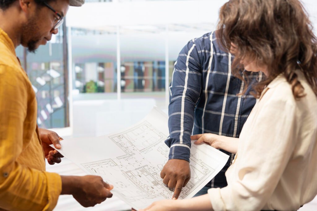 Etapas da construção do projeto à entrega